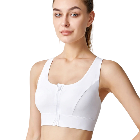 Magic Front Closure Sculpting Sports Bra | Wireless Racerback Design