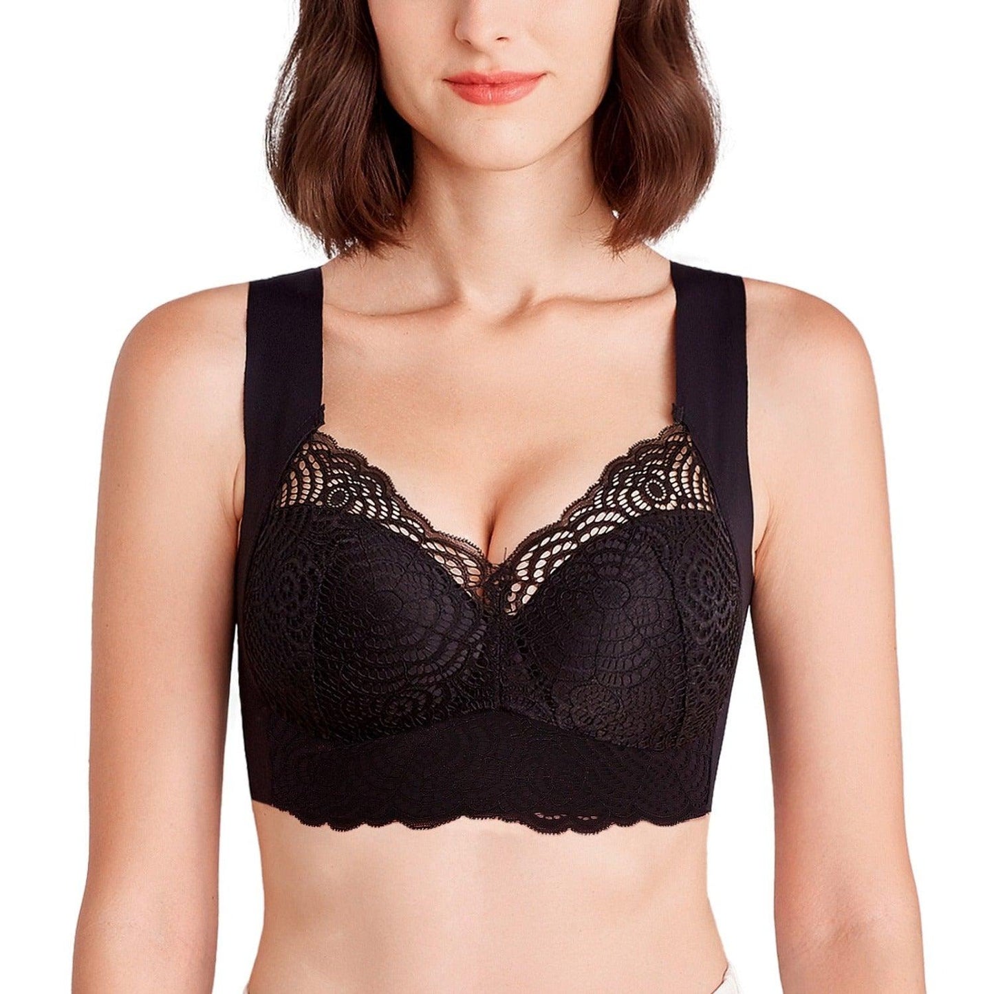 Magic Wire Free Lace Bras Thin Cup Plus Size - Magic Bra